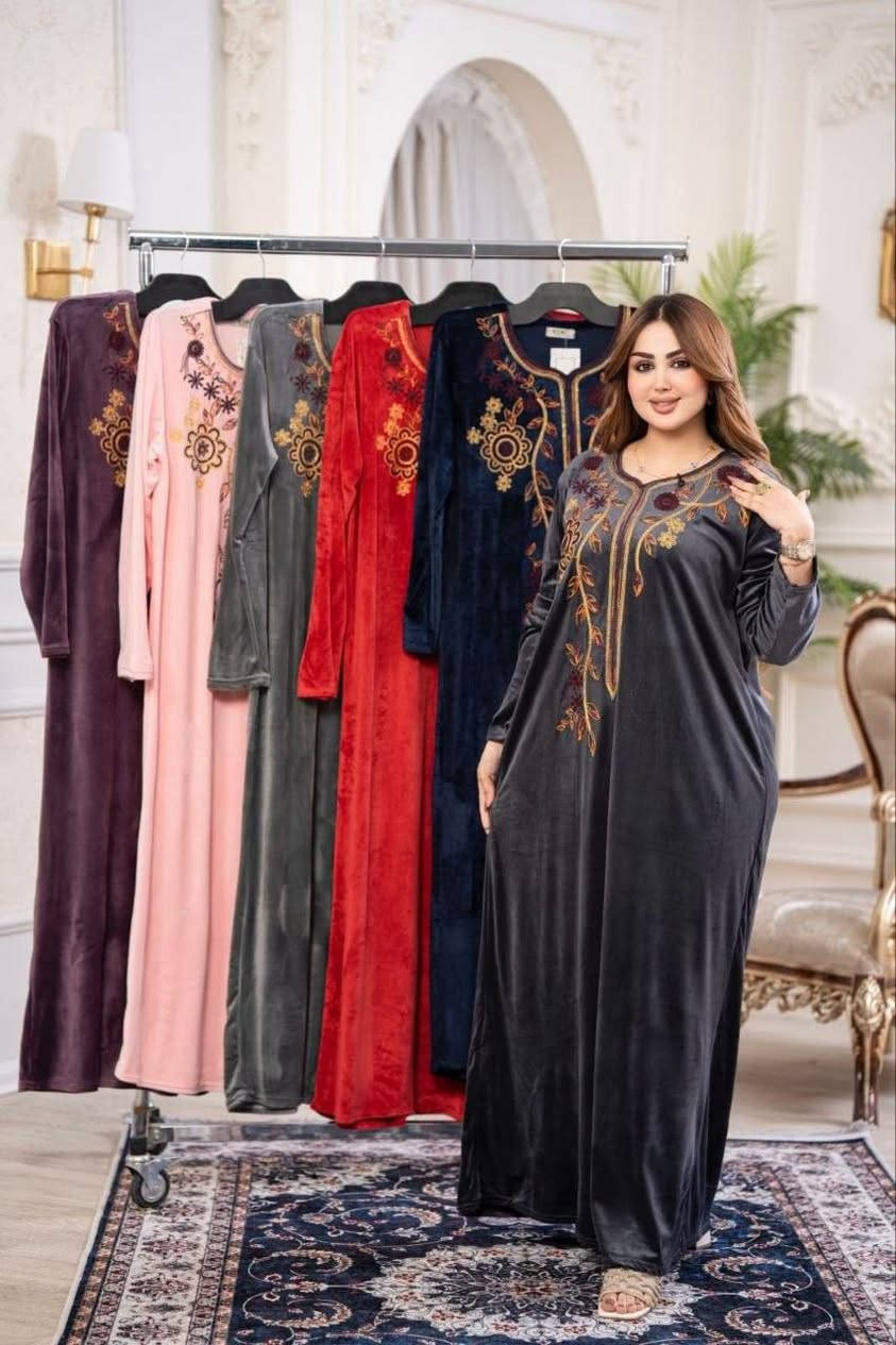 دشداشة نسائي • مخمل سوفت • مقاسات L-3XL