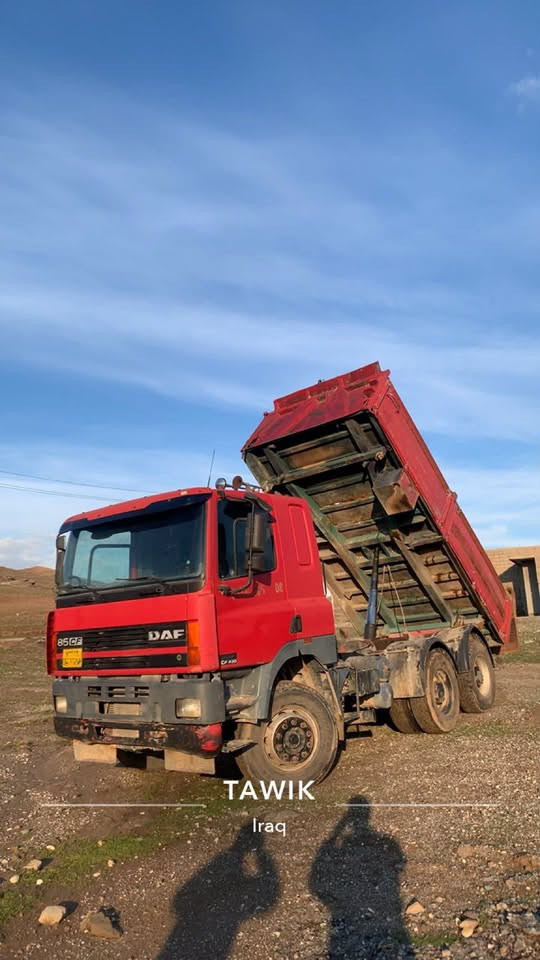 DAF.CF85 موديل /2002
حجم محرك 430بمب نوزل مجموع برينه
كير محرك اكسن شاصي تحويل ضبخ بشرط
سعر١٧٠$ مجال
***********☎️

نص مكتوب في الصور:
- TAWIK
- Iraq
