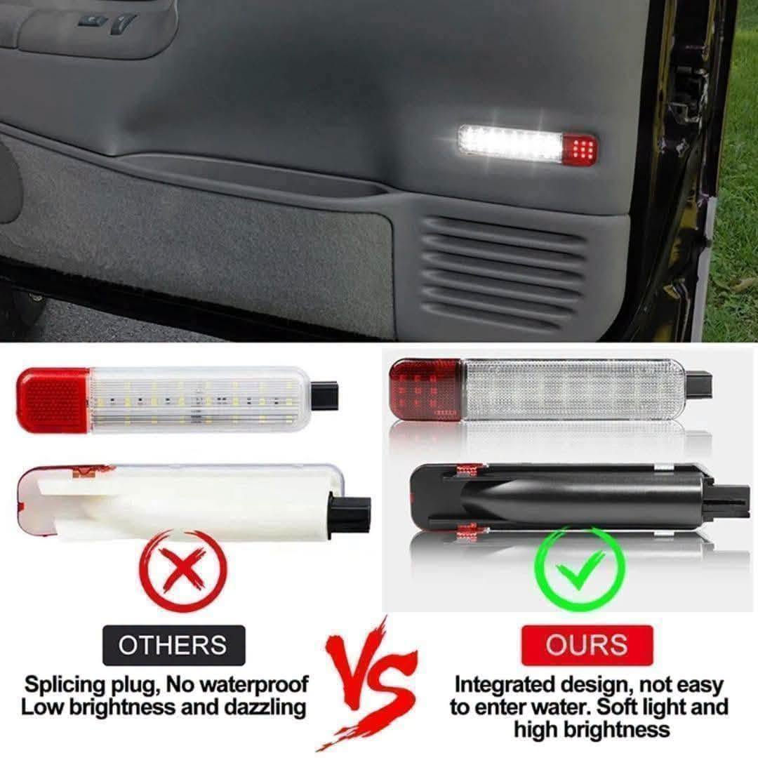 السلام عليكم
كلوبات أبطاين داخليه LED ابيض ✅️مع LED احمر ✅️

تاهو✅️
جمسي ✅️
سلفرادو ✅️

موديل 2000_2006 ✅️

جديد تايوان 🇹🇼✅️

يوجد توصيل الى جميع المحافضات 🌍✅️
***********

نص مكتوب في الصور:
- OTHERS Splicing plug, No waterproof Low brightness and dazzling VS OURS Integrated design, not easy to enter water. Soft light and high brightness
- 5x Light Output 70% Less Energy 10x Longer Life MULTIPLE AUTHENTICATION OVER the OEM Specification, After rigorous testing, in line with E-Marker DOT and SAE Standards.