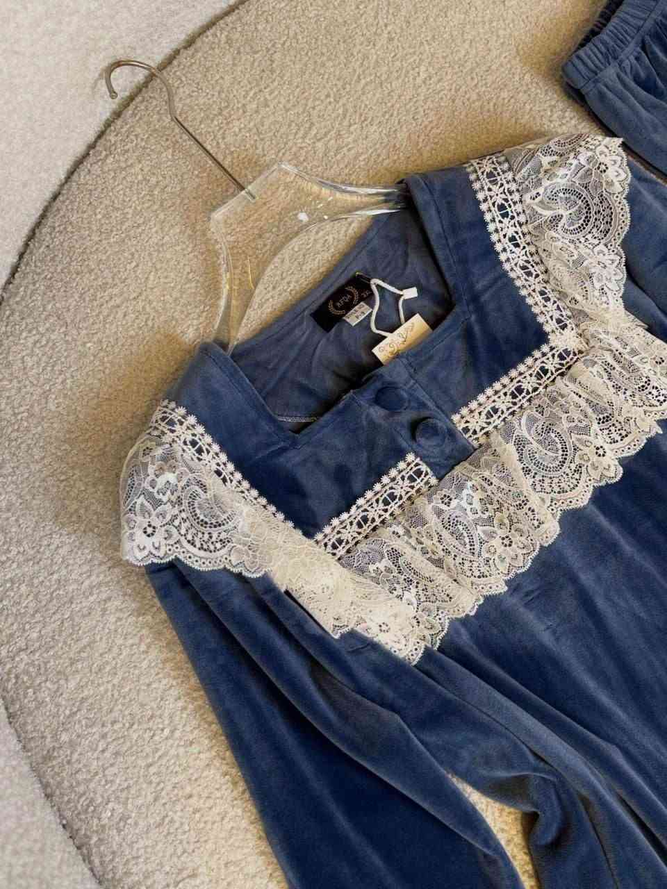 مخمل • مطعم دانتيل • مقاسات L-3XL