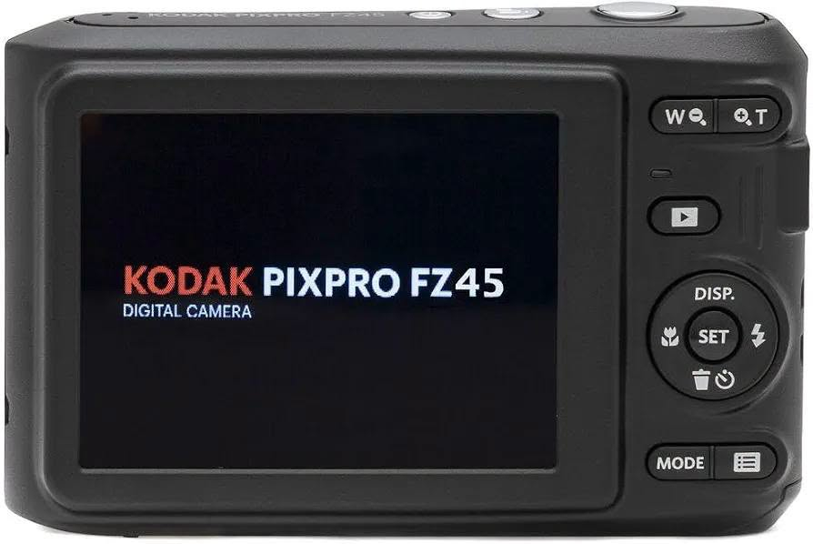 يا الله 
شوفولنا جمال القطعة
كاميرا كوداك 
السعر انطوني بيها سعر زين وبالعافية

نص مكتوب في الصور:
- KODAK PIXPRO FZ45 | FRIENDLY ZOOM
- 2.7-INCH LCD THE BIG PICTURE The best way to make sure your photos are going to turn out great is to see them ahead of time. Thanks to a large, bright 2.7-inch LCD screen, you can do just that. Just point, frame, and shoot. Yes, it really is that easy!
- 1080P FULL HD VIDEO FULLY DEFINED For those times when a photo isn't enough, the FZ45 can record 1080p Full HD video so you can capture all of the action - however large or small.