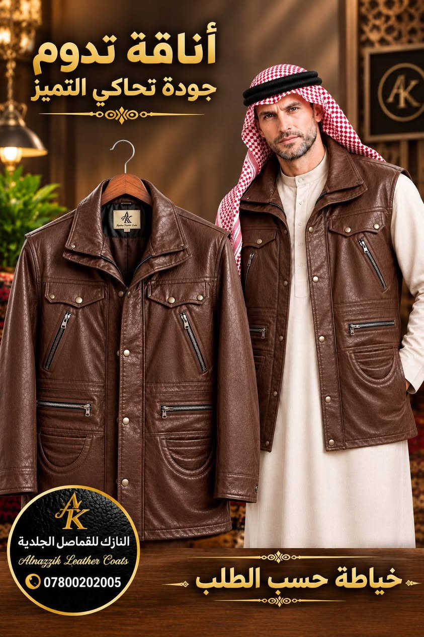 معاطف جلدية • خياطة حسب الطلب • النازك