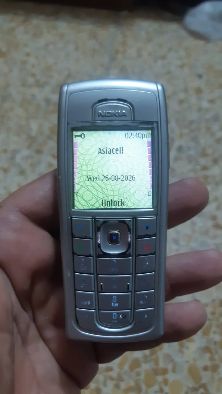 جهاز نوكيا 6230 لغة انكليزي للبيع السعر ب ٣٥ الف الاتصال على الرقم ***********
