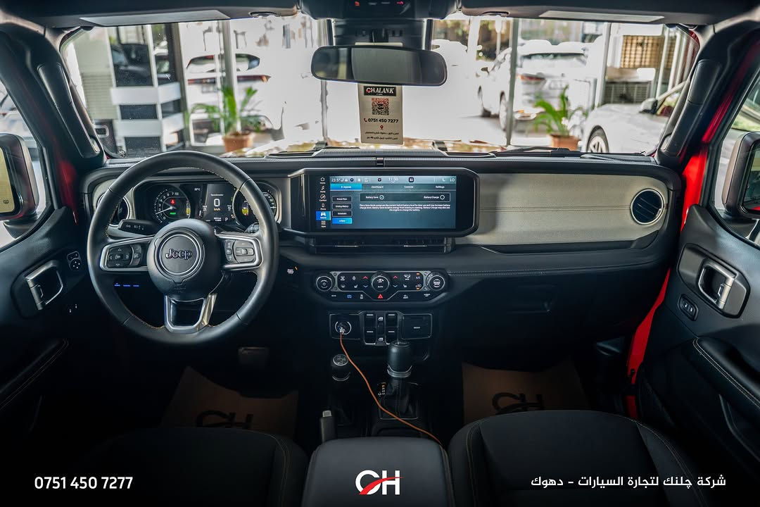 Jeep Wrangler Sahara 4xe

السنة: 2024
الممشى: 34,000 ميل
السعر: 32,500$
الحالة: بوند تبديل – بدون أضرار داخلية وبدون فتح Airbags
الموقع: دهوك

المحرك ونظام الدفع:

* محرك 4 سلندر 2.0 لتر Turbo Plug-in Hybrid
* القوة: 375 حصان
* العزم: 637 نيوتن متر
* ناقل حركة أوتوماتيك 8 سرعات
* نظام دفع 4x4

المواصفات:

* فئة Sahara 4xe
* نظام Plug-in Hybrid
* شاشة Uconnect
* Apple CarPlay + Android Auto
* كاميرا خلفية
* حساسات ركن
* تشغيل ودخول ذكي
* مثبت سرعة
* مصابيح LED
* جنوط ألمنيوم
* أنظمة أمان ومساعدة السائق

📞 ***********
شركة جلنك وليد صبري – دهوك

#Chalank_cars_duhok

نص مكتوب في الصور:
- *********** CH شركة چلنك لتجارة السيارات - دهوك
- *********** CH شركة جلنك لتجارة السيارات - دهوك