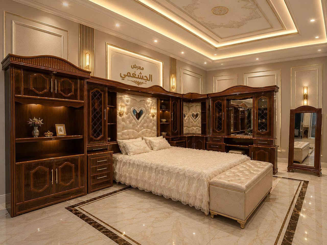 العنوان: فخامة الصاج العراقي بسعر العرض! 💎✨
يعلن معمل ومعرض الجشعمي عن تقديم عرض خاص ولفترة محدودة على غرفة نوم صاج عراقي (مسرح)، المصممة بحرفية عالية لتجمع بين متانة الخشب الطبيعي وأناقة التصميم العصري.
مميزات الغرفة:
 الخشب: صاج عراقي طبيعي ثقيل مقاوم للرطوبة والحرارة مع ضمان الخشب الأصلي.
 التصميم: موديل "مسرح" مميز بتفاصيل حفر وتقطيع دقيق يضفي لمسة ملكية على غرفتك.
 الملحقات: تتكون من جربايه كبيرة، مجرّات واسعة، ميز تواليت (مكياج) بحجم كبير، ودولاب (كبت) بتوزيع داخلي عملي جداً.
 المتانة: طلاء حراري فاخر يحافظ على بريق الخشب ولمعانه لسنوات طويلة.
تفاصيل العرض:
 🏷️ السعر: (2.950) 
 🚚 الخدمات: تتوفر خدمة التوصيل والشد المنزلي لجميع المحافظات.
📍 العنوان: ( الرمادي التأميم قادسيه الاولى)
📞 للحجز والاستفسار: (*********** أو واتساب)
