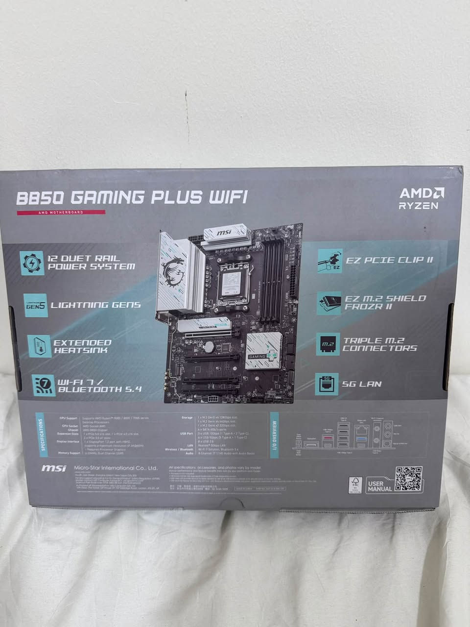 للبيع
مذربورد Msi B850 gaming plus wifi7

جديد غير مستخدم فقط مفحوص

السعر 300 الف 

بغداد 

للتواصل ع رقم 
***********
