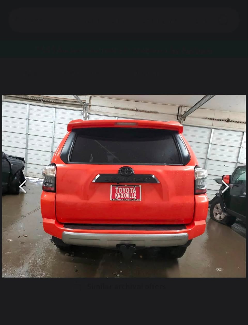 تويوتا 4Runner TRD Off-Road موديل 2024،
بدون رقم تترقم جميع المحافضات 

حادث السياره جاملغ وبنيد صبغ وباب خلف السايق شويه بارد 

وبالجاملغ شويه بارد 

📍📍تم تخفيض السعر 235ورقه بسعر رف فور 

 .

* القوة: 270 حصان.

* عزم الدوران: 278 رطل-قدم (حوالي 377 نيوتن.متر).

* ناقل الحركة: أوتوماتيك 5 سرعات.

* نظام الدفع: دفع رباعي (4WD) مع علبة تحويل للسرعات الثقيلة (Low Range).

* سعة السحب: حتى 5,000 رطل (حوالي 2,268 كجم). 

أهم مميزاتها

* قفل دفرنس خلفي إلكتروني (Rear Locker).

* نظام Crawl Control للمشي البطيء على التضاريس الصعبة.

* نظام Multi-Terrain Select لاختيار نوع الأرض (رمل، طين، صخور…).

* نظام A-TRAC لتحسين التماسك على الطرق الوعرة.

* نظام المساعدة عند النزول من المنحدرات (DAC).

* خلوص أرضي مرتفع يقارب 24.4 سم.

* زوايا دخول وخروج ممتازة تجعلها قوية في التطعيس والجبال. 

التجهيزات الداخلية

فتحت سقف 

* شاشة لمس 8 بوصات.

* دعم Apple CarPlay وAndroid Auto.

* كاميرا خلفية.

* تشغيل ذكي (Smart Key) وزر تشغيل.

* مقعد السائق كهربائي.

* نظام صوت بـ 8 سماعات.

* مثبت سرعة راداري وأنظمة أمان تويوتا (Toyota Safety Sense). 

مكان السياره سامراء 

#هاتف***********
