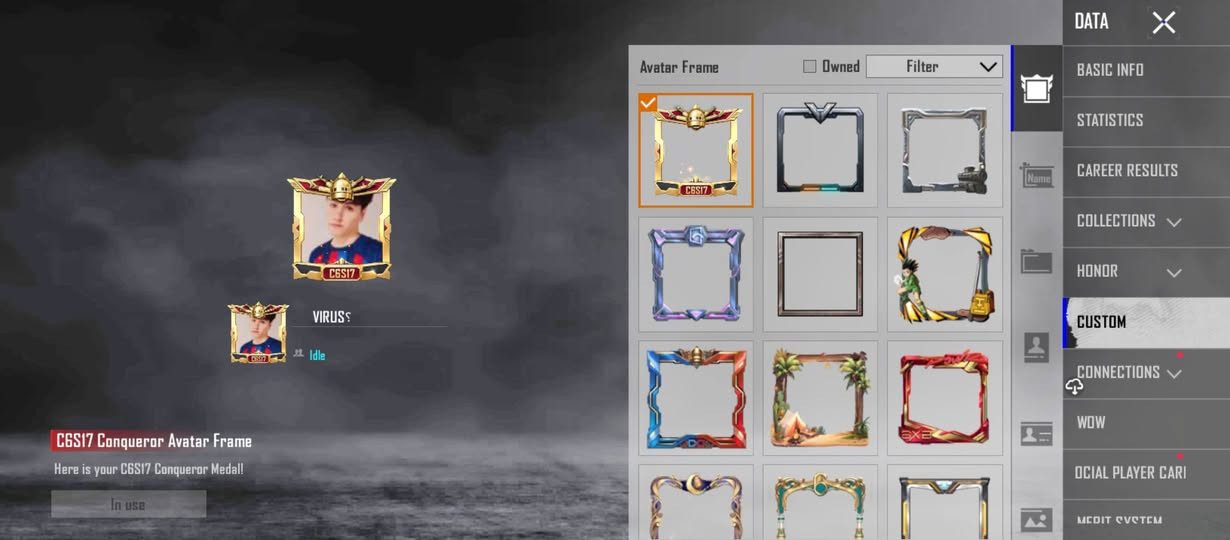 حساب للبيع السعر 50 بصره رقم الهاتف***********

نص مكتوب في الصور:
- DATA X BASIC INFO STATISTICS CAREER RESULTS COLLECTIONS HONOR CUSTOM CONNECTIONS WOW SOCIAL PLAYER CA Avatar Frame Owned Filter C6SI7 Conqueror Avatar Frame Here is your C6SI7 Conqueror Medal! In use VIRUSS Idle
- DATA BASIC INFO STATISTICS CAREER RESULTS COLLECTIONS HONOR CUSTOM CONNECTIONS WOW SOCIAL PLAYER CARD EDIT SYSTEM Avatar Frame Owned Filter C6SI7 Conqueror Avatar Frame Here is your C6SI7 Conqueror Medal! In use VIRUS Idle
- DATA BASIC INFO STATISTICS CAREER RESULTS COLLECTIONS HONOR CUSTOM CONNECTIONS WOW OCIAL PLAYER CAR MEDIT SYSTEM Lobby Results C6S17 PUBG Conqueror Name Tag Reach PUBG Conqueror in C6S17 to obtain. Unequip C6S17 C6S16 C6S15 C6S14 C3S18 C3S17 C2S6 C2S5 C1S3 C1S26 C6S25 C6S23 Name Tag Owned
- UID:5308551451 More ViiRUSs T4xArab Co-Leader Elite Collector II Gold II > TPP_Duo Classic Career Highest > Journey Badge > Vanguard V > Ultimate Royale ste Royale Career Highs Season Series Medal Share for the first time to get G ×10 Season Rating> 3364 Season Rank> Top 54.00% ievement Points> 7675 Played For 8 years DATA X BASIC INFO STATISTICS CAREER RESULTS COLLECTIONS HONOR CUSTOM CONNECTIONS WOW CIAL PLAYER CARD MEDIT SYSTEM
- Avatar Frame Owned Filter C6SI17 C6SI17 Conqueror Avatar Frame Here is your C6SI17 Conqueror Medal! In use VIRUS5 Idle DATA BASIC INFO STATISTICS CAREER RESULTS COLLECTIONS HONOR CUSTOM CONNECTIONS WOW OCIAL PLAYER CARI MEDIT SYSTEM
- DATA C6S17 C6S17 VIRUS? Idle C6S17 Conqueror Avatar Frame Here is your C6S17 Conqueror Medal! In use Avatar Frame Owned Filter BASIC INFO STATISTICS CAREER RESULTS COLLECTIONS HONOR CUSTOM CONNECTIONS WOW SOCIAL PLAYER CARD MERIT SYSTEM
- 5 VIRUSS 79 C6S17 1/21 39 71 0 Match By Language Brainrot Challenge TPP 4 Classic - Ranked | Erangel START +10 Download WOW PRIME G 1,842 UC + Returner PUNCH MAN R 10 > SALE RP w season is Events زهري : 2 THEME S32/SEASON WORKSHOP CARDS INVENTORY Middle East Smooth 4.6.1.21576 2026.09.21 00:47 (UTC+0)
- BY QUALITY 1 1 0 1 1 0 BOAT 2 1 6 8
- BY QUALITY 2 0 0 2 0 8 8 BOAT 2 1