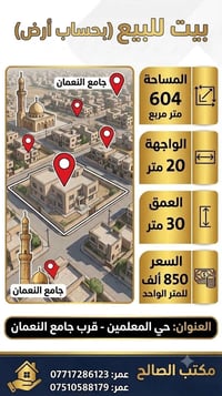 حي المعلمين • قرب جامع النعمان • ٦٠٤م