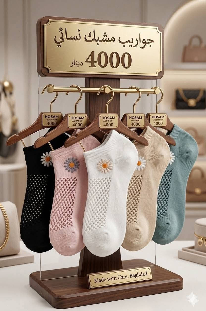 لا توجد تفاصيل

نص مكتوب في الصور:
- ستريج نسائى نقشات مختلفه
- CHIC PATTERNS
- الدرزن 18 الف
- ستريج بناتي اوربي الاصلي سعر الدرزن 20 الف نقشات
- جوراب نقش نسائي 5 الاف الدرزن
- معصم نسائي الوان 4000
- لباس قطن اصلي 10 الاف
- حجم XL 2X 3X