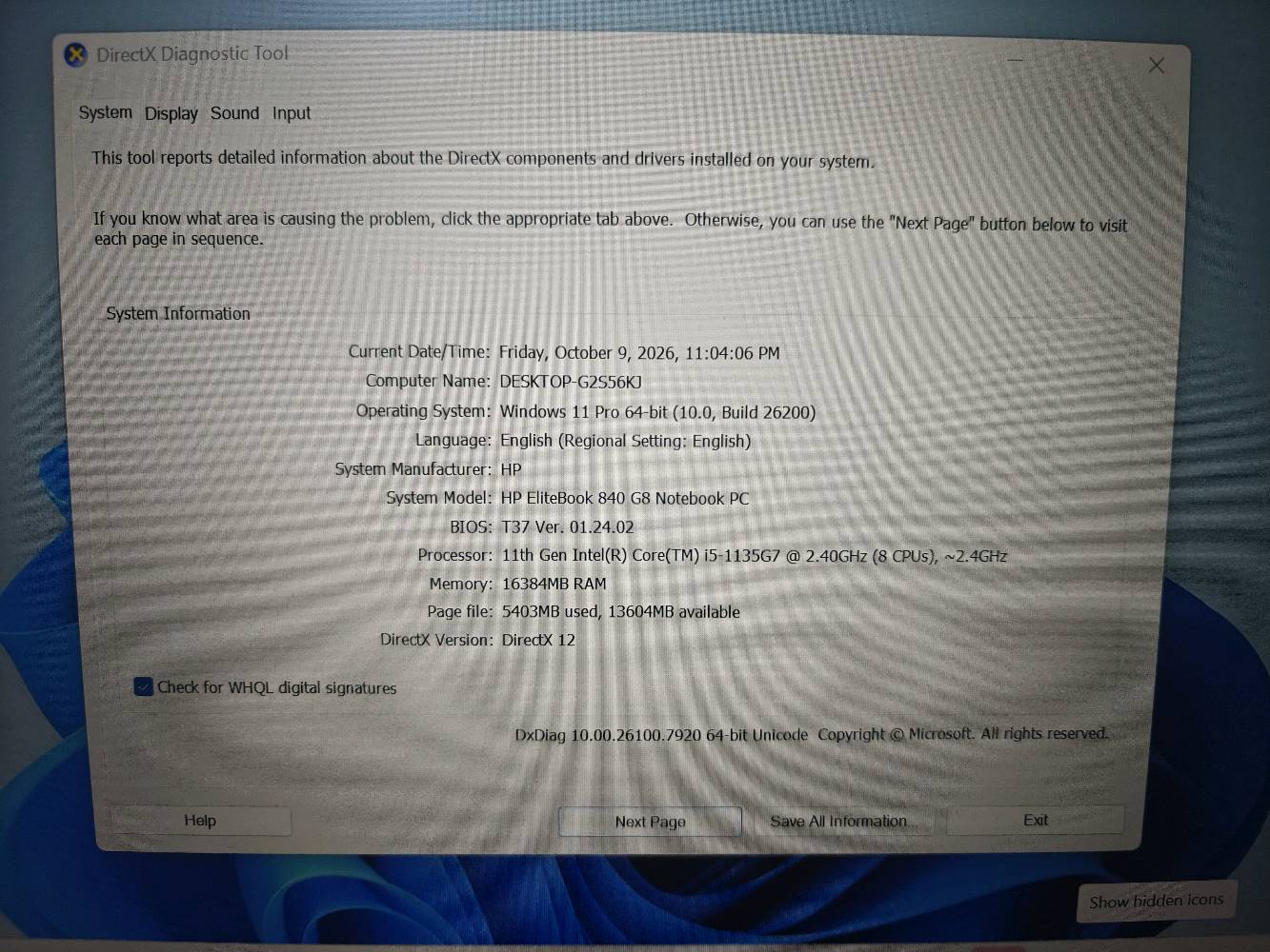 EliteBook 840 G8 • i5-1135G7 • رام 16GB