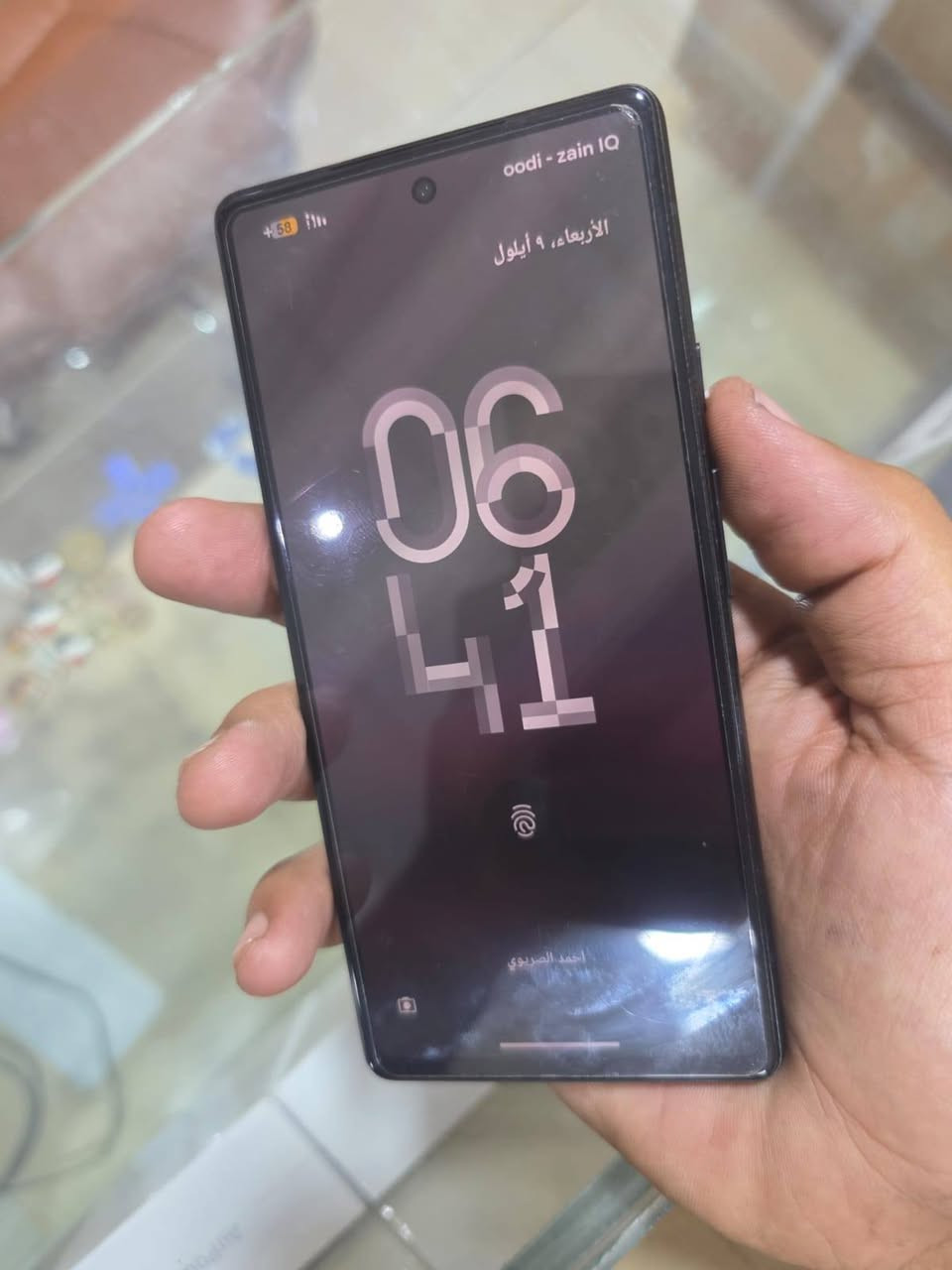 تلفون نوع كوكل بكسل a6ذاكره128   بصمه بالشاشهفول مواصفات غني عن التعريف تلفون نضيف استخدام قليل كامل كلشي مابيه وياه شاحنه 120 واط للبيع فقط بسعر 200 وبيه مجال للشراي مكاني بعقوبه تقاطع القدس  دور الزراعه***********
