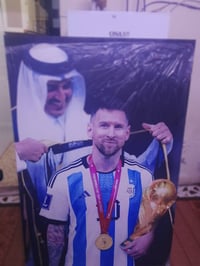 عندي صوره مال ميسي 2022مال كاس عالم حجمه 160طول ول عرض 120مكاني بغداد ...