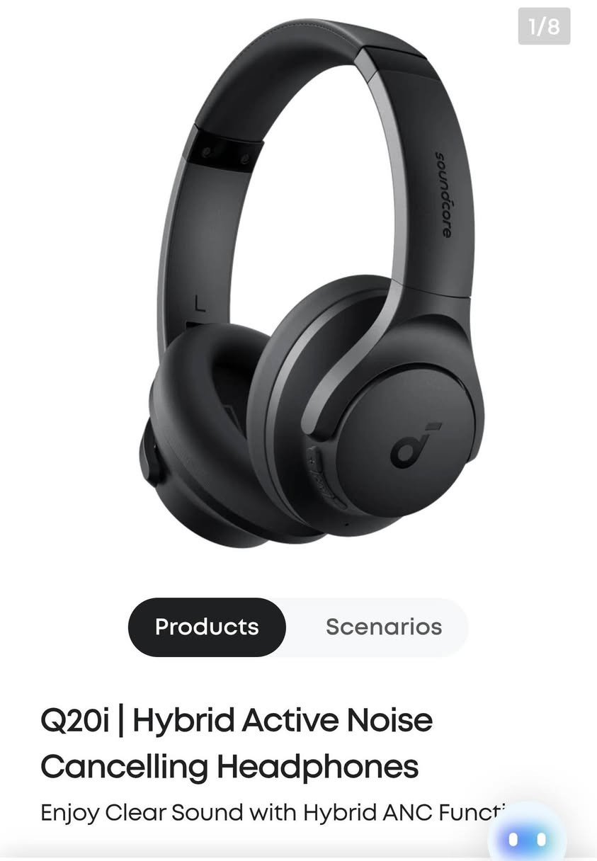 Soundcore H30i
السعر 15 الف ( مستخدم )
Soundcore Q20 
السعر 30 الف ( مستخدم )
Sound core Space one 
السعر 55 الف ( مستخدم )

المايك مع الستان: 125 الف ( جديد)

المكسر: 15 الف

التواصل: ***********

نص مكتوب في الصور:
- 1/6 Products Scenarios soundcore Q30 | Bluetooth Noise Cancelling Headphones The New Generation of Active Noise
- MICROPHONE ARM STAND HEAVY LOAD BEARING SLAPPABLE