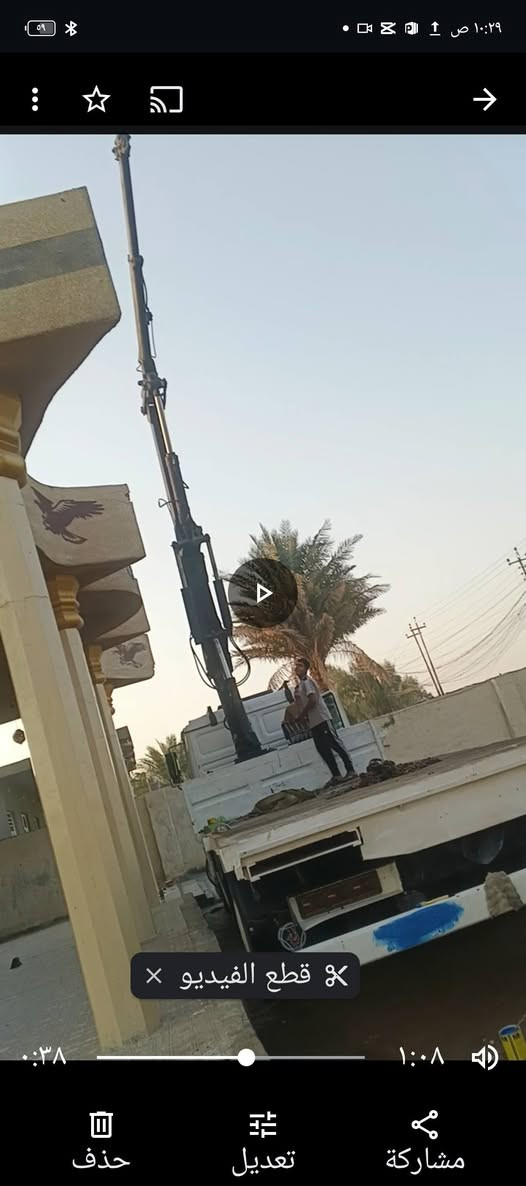 السلام عليكم كرين لبيع مان موديل 96 كرين 6طن 2 سلايت تحويل جديد سنويه 31 بسمي محرك كير مكفول مكان الكرين بغداد طول سطحية 6متر الهاتف المحمول/***********
