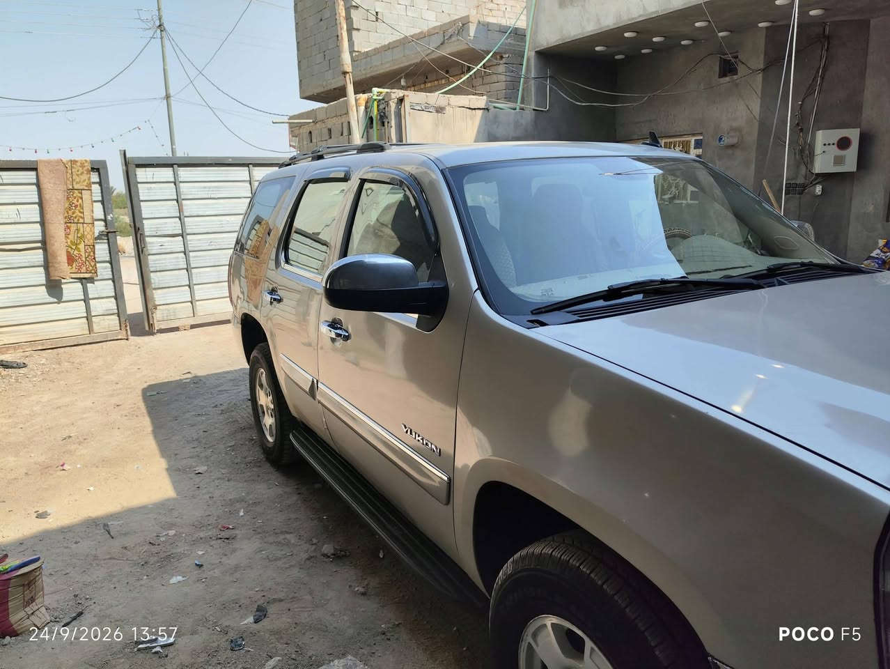 غير متواجد علئ الفيسبوك....
يوكن  2007 خصوصي بغداد فول مواصفات ما عدا التنته  السياره نضيفه مال جناي   بيه صبغ جوانب فقط  للجمالية   السياره جاهزه  حداده  كير مكينة وتبريد 3قطع  تخم تاير جديد    السنويه 2027  باسمي تحويل ثاني يوم  السعر 165 وبيها مجال   الهاتف ***********
العنوان البصره قضاء المدينه

نص مكتوب في الصور:
- 24/9/2026 13:57 POCO F5