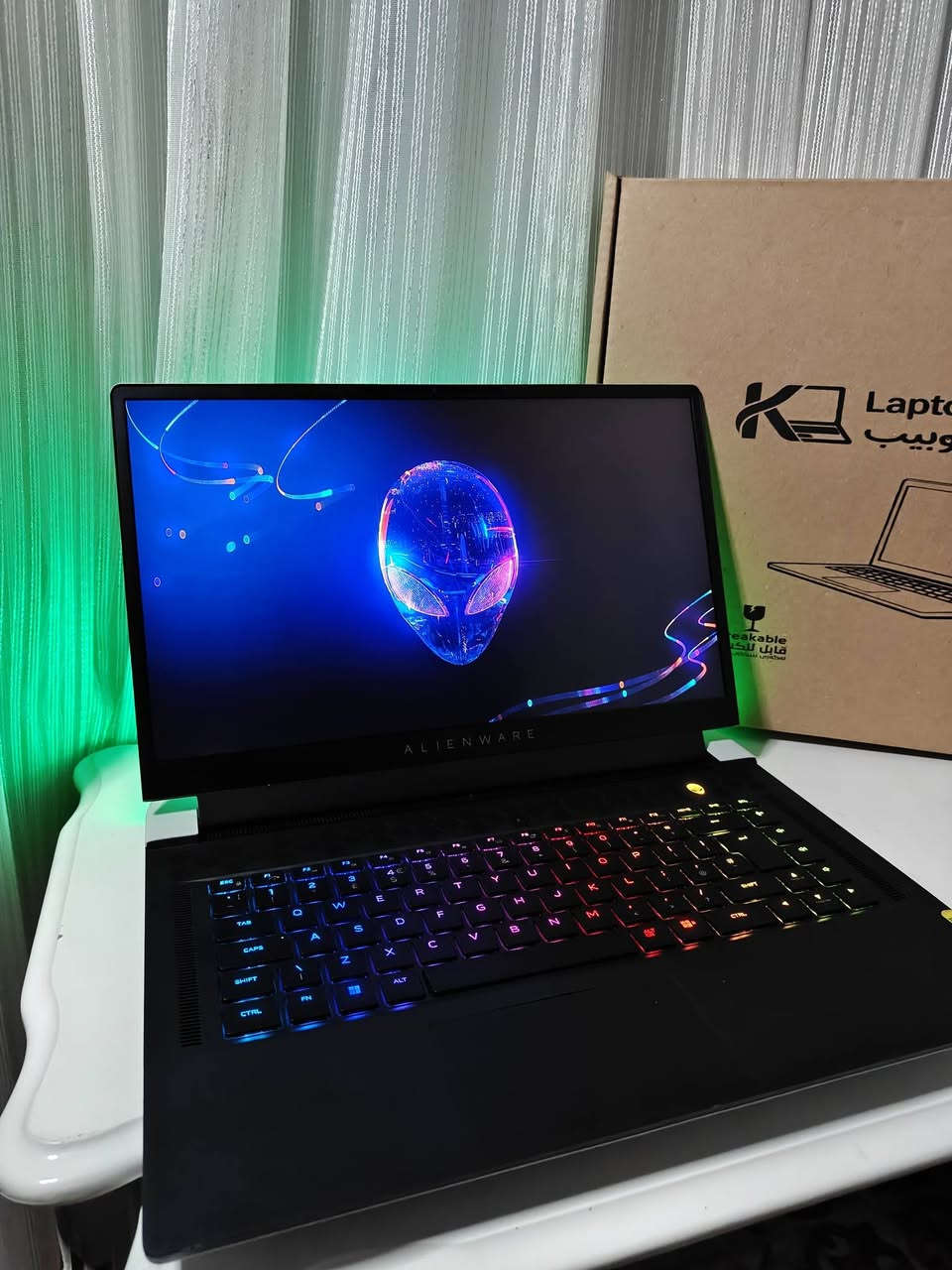 🔥 Alienware x15 R2 – الأداء الخارق والتصميم المستقبلي (Lunar Light)! 🔥

​💻 المواصفات التقنية:
​🧠 المعالج (CPU): Intel® Core™ i9-12900H (الجيل الثاني عشر، 14 نواة، تردد يصل إلى 5.0 GHz لأعلى مستويات المعالجة)

​🎮 كرت الشاشة (GPU): NVIDIA® GeForce RTX™ 3080 Ti (بسعة 16GB GDDR6 VRAM بقدرة تصل إلى 140W TGP، ذاكرة ضخمة وقوة تشغيل جبارة لأقوى الألعاب والتصاميم)

​⚡ الرام (RAM): 32GB LPDDR5 (ذاكرة فائقة السرعة للتعامل مع أثقل البرامج والتطبيقات بمرونة عالية)

​💾 التخزين (Storage): 1TB NVMe M.2 SSD (مساحة واسعة وسرعة استجابة خاطفة لنقل البيانات والتخزين)

​🖥️ الشاشة (Display): 15.6 بوصة QHD (2K) بتردد خيالي 240Hz (تفاصيل دقيقة جداً وسلاسة مطلقة في الحركة والألعاب)

​❄️ التبريد: نظام Alienware Cryo-Tech™ المحترف مع تقنية التبريد بالسائل (Liquid Metal) لأداء ثابت واستقرار حراري ممتاز

​✨ حالة الجهاز: مستعمل بحالة الزيروو ونظيف جداً (بەکارهاتووی خاوێن و بێ کێشە)، مثالي جداً للألعاب الثقيلة، صناعة المحتوى، الرندر 3D، وبرامج التصميم الهندسي.

​📞 للتواصل (واتساب أو اتصال): ***********

​📍 العنوان: كركوك – بنجا علي (کەرکوک – پەنجا عەلی)

​🏢 شركة خوبيب للابتوبات (Laptop Khubaib)
