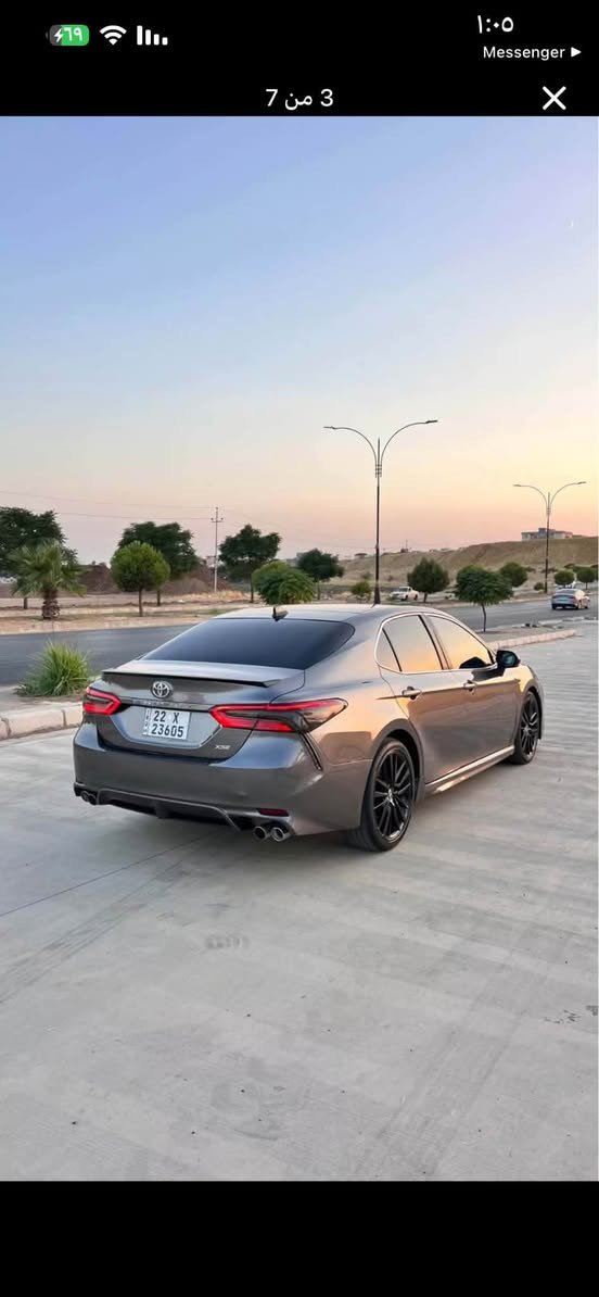 كامرى موديل 2022 XSE فول واحد على واحد بصمه كشن كهرباء كشن هيتر فول كيج الكترونى ملاحضه 3قطح امامى سبخ و نص دكمه سبخ گير محرك بشرت سياره جديد عنوان شيخان *********** بى وات ساب

نص مكتوب في الصور:
- ٢ من ٧
- ١:٠٥
- Messenger
- 4 من 7
- 1 من 7
- 3 من 7
- 6 من 7
- 7 من 7
- ٥ من ٧