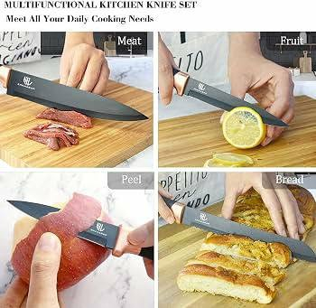 لا توجد تفاصيل

نص مكتوب في الصور:
- MULTIFUNCTIONAL KITCHEN KNIFE SET
- Meet All Your Daily Cooking Needs
- Meat
- Fruit
- Peel
- Bread