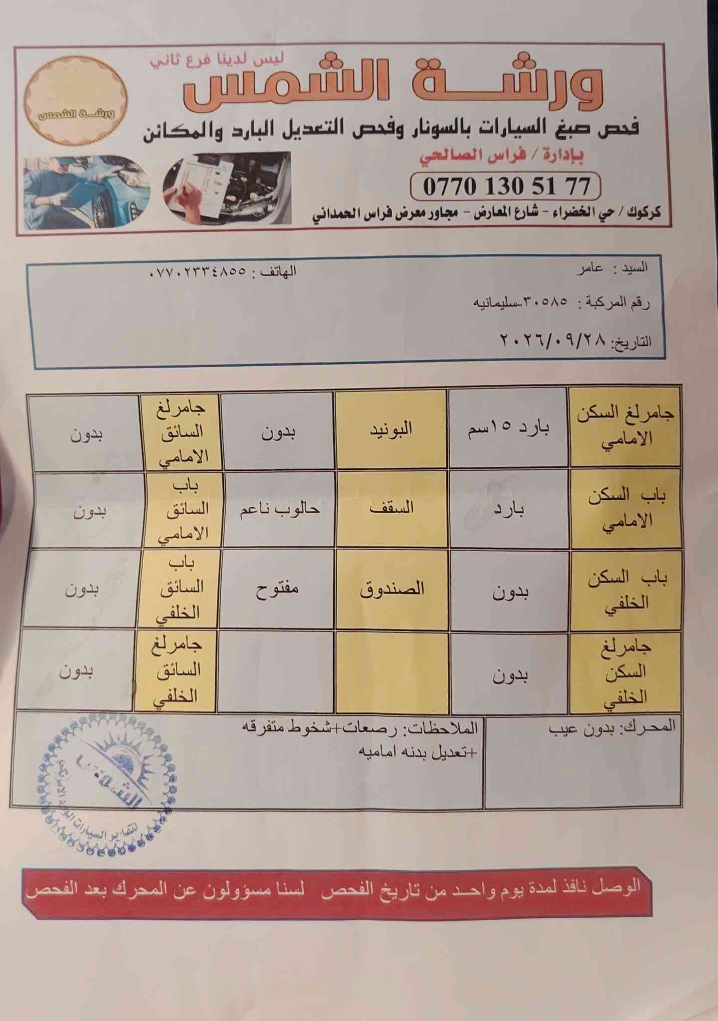 كورلا حمرة • ٢٠٢١ • رقم سليمانية