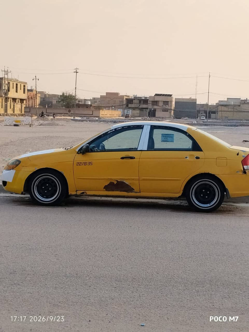 التفاصيل بالصورة

نص مكتوب في الصور:
- 17:18 2026/9/23 POCO M7
- 17:18 2026/9/23
- POCO M7
- السلام عليكم
- سبكترا مديل 2008 رقم كربلاء انكليزي
- بسمي مداور ثاني يوم سنويه لل29 تخم تاير
- جديد كير ومكينة وحدادية مكفولات تبريد
- ثلج داخل جديد والكشر بي طخات يعني
- شوف العين مكفولة من الضربك القوية
- مكاني كربلاء
- (السعر55وبيهه مجال قليل حك الجية)
- ***********
- ٥:٤٥ م
- 17:17 2026/9/23 POCO M7