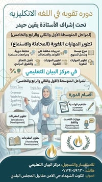 تقوية انكليزي • المراحل المتوسطة • مركز البيان