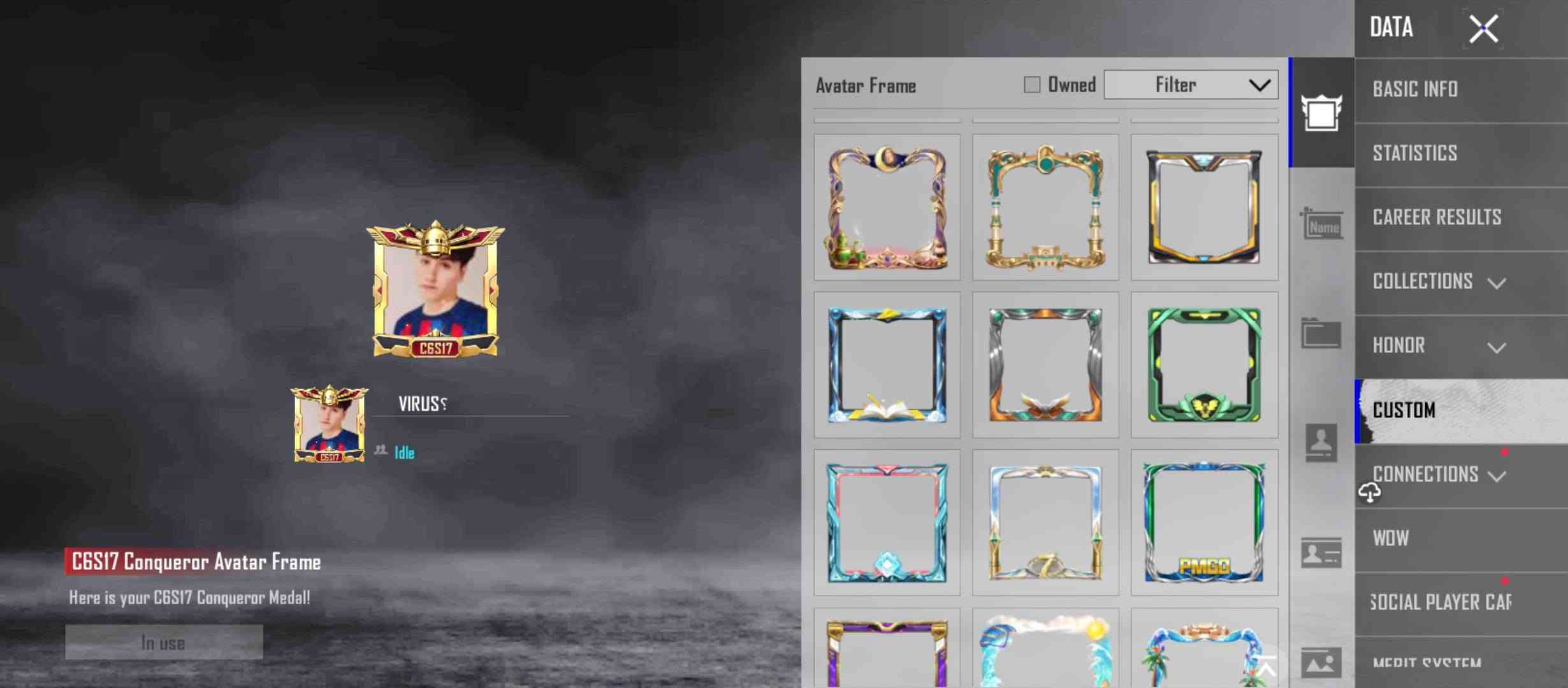 حساب للبيع السعر 50 بصره رقم الهاتف***********

نص مكتوب في الصور:
- DATA X BASIC INFO STATISTICS CAREER RESULTS COLLECTIONS HONOR CUSTOM CONNECTIONS WOW SOCIAL PLAYER CA Avatar Frame Owned Filter C6SI7 Conqueror Avatar Frame Here is your C6SI7 Conqueror Medal! In use VIRUSS Idle
- DATA BASIC INFO STATISTICS CAREER RESULTS COLLECTIONS HONOR CUSTOM CONNECTIONS WOW SOCIAL PLAYER CARD EDIT SYSTEM Avatar Frame Owned Filter C6SI7 Conqueror Avatar Frame Here is your C6SI7 Conqueror Medal! In use VIRUS Idle
- DATA BASIC INFO STATISTICS CAREER RESULTS COLLECTIONS HONOR CUSTOM CONNECTIONS WOW OCIAL PLAYER CAR MEDIT SYSTEM Lobby Results C6S17 PUBG Conqueror Name Tag Reach PUBG Conqueror in C6S17 to obtain. Unequip C6S17 C6S16 C6S15 C6S14 C3S18 C3S17 C2S6 C2S5 C1S3 C1S26 C6S25 C6S23 Name Tag Owned
- UID:5308551451 More ViiRUSs T4xArab Co-Leader Elite Collector II Gold II > TPP_Duo Classic Career Highest > Journey Badge > Vanguard V > Ultimate Royale ste Royale Career Highs Season Series Medal Share for the first time to get G ×10 Season Rating> 3364 Season Rank> Top 54.00% ievement Points> 7675 Played For 8 years DATA X BASIC INFO STATISTICS CAREER RESULTS COLLECTIONS HONOR CUSTOM CONNECTIONS WOW CIAL PLAYER CARD MEDIT SYSTEM
- Avatar Frame Owned Filter C6SI17 C6SI17 Conqueror Avatar Frame Here is your C6SI17 Conqueror Medal! In use VIRUS5 Idle DATA BASIC INFO STATISTICS CAREER RESULTS COLLECTIONS HONOR CUSTOM CONNECTIONS WOW OCIAL PLAYER CARI MEDIT SYSTEM
- DATA C6S17 C6S17 VIRUS? Idle C6S17 Conqueror Avatar Frame Here is your C6S17 Conqueror Medal! In use Avatar Frame Owned Filter BASIC INFO STATISTICS CAREER RESULTS COLLECTIONS HONOR CUSTOM CONNECTIONS WOW SOCIAL PLAYER CARD MERIT SYSTEM
- 5 VIRUSS 79 C6S17 1/21 39 71 0 Match By Language Brainrot Challenge TPP 4 Classic - Ranked | Erangel START +10 Download WOW PRIME G 1,842 UC + Returner PUNCH MAN R 10 > SALE RP w season is Events زهري : 2 THEME S32/SEASON WORKSHOP CARDS INVENTORY Middle East Smooth 4.6.1.21576 2026.09.21 00:47 (UTC+0)
- BY QUALITY 1 1 0 1 1 0 BOAT 2 1 6 8
- BY QUALITY 2 0 0 2 0 8 8 BOAT 2 1