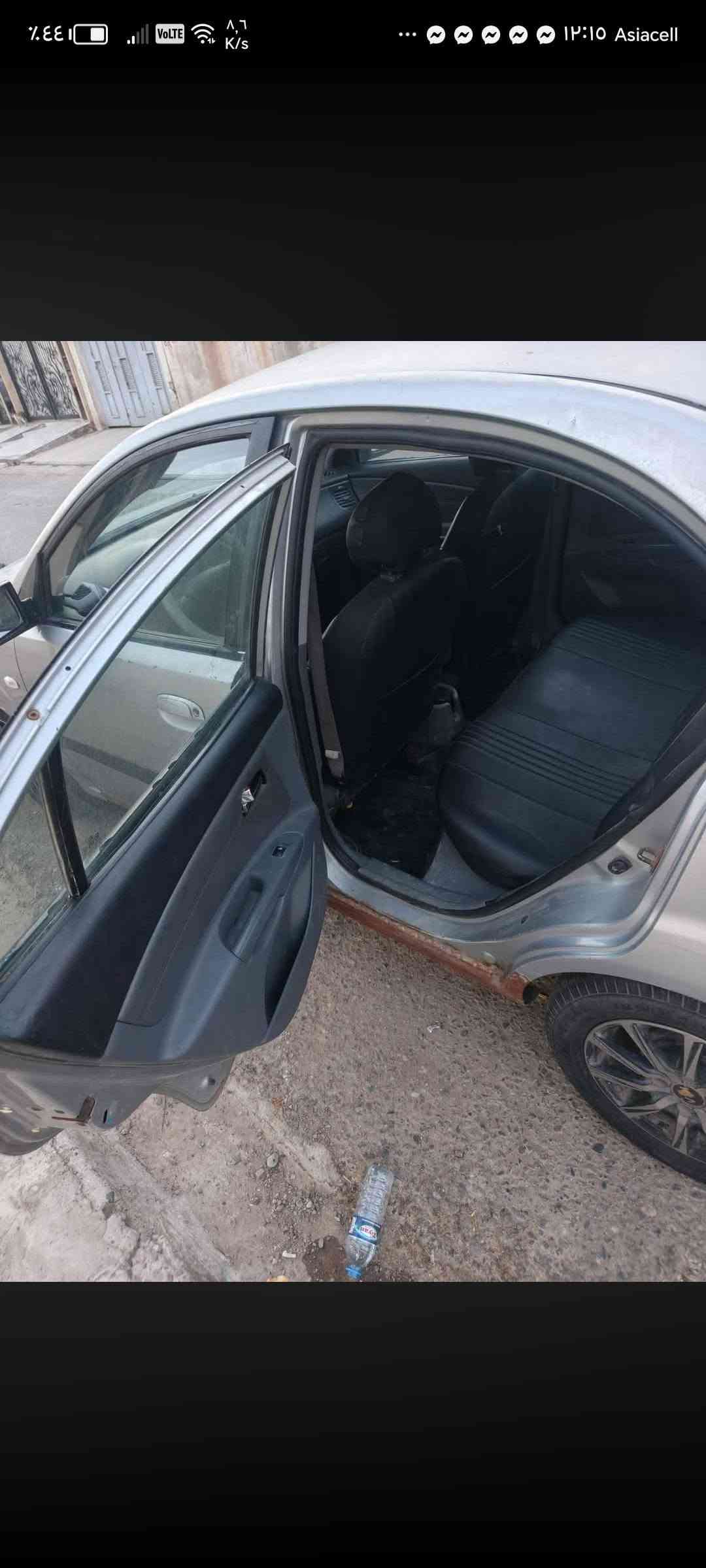 كيا برايد  مديل ٧ فول توماتيك محرك وكير محورات كورله كير توماتيتك رقم بصره سنويه ل٣٠ اجنبي بسمي شرط وكاله وتحويل بدون ضررفقط صبغها جارد مقحله مكاني موصل جديده السعر ٥٥ وبيها مجال ستفسار عرقم ***********

نص مكتوب في الصور:
- ٣٤٪ ٩,٤ K/s ١٢:١٤ Asiacell
- ٤٤٪ Volte 17.6 K/s 12:15 Asiacell