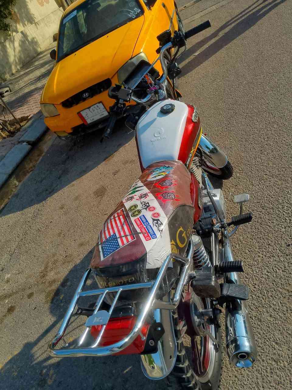 دراجه خمسه كير موديل 2023 محرك لا صرف ولا بخار مامفتوح  بليته مال شاصي بيها .... كهربائية كوله شغال لايت وأشارت وبكليت وسلف وهورن وباتري جديد شادله تايرات جدد مانقاصه شي السعر 475 الشراي يخابر على رقم موبايل ‏‪***********‬‏ العنوان كركوك أسرى ومفقودين
