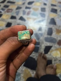 محبس فيروزي قديم صياغه  يدويه فضه ثقيله المحبس قديم امانة الله كلش مرت...