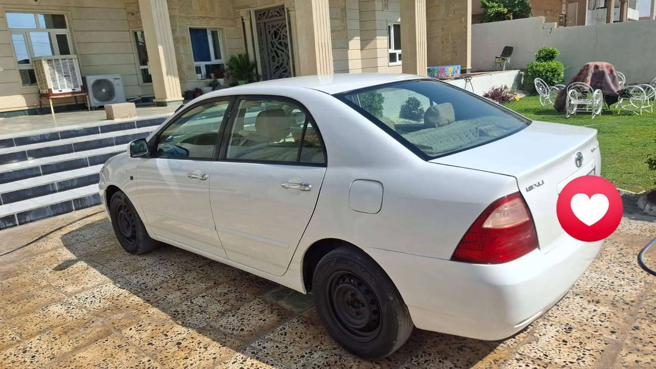 للبيع كورلا بيكاتشو 2007 رقم نينوى انكليزي
محرك 1800 سياره مكفوله من الصبغ عدا الدوسه تحت باب السايق فقط كير شرط و تبريد ثلج . السعر 105 وبيها مجال بسيط 
للأستفسار الأتصال : ***********
