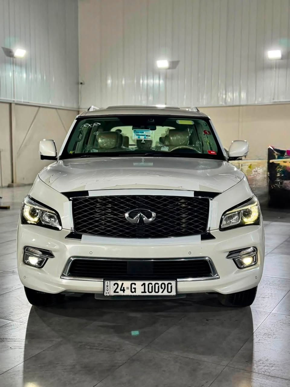 ‏ INFINITI QX80 2016
أنفنيتي QX80 موديل 2016 فول فول مواصفات ١/١
مواصفات خليجي وكالة شريك سردار ✅
سيارة جديد مثل شريكة 📦📦🧿🧿
-----------------------------------------
مكان🌆: سليماني                   
 سعر💵:  224$ 
تليفون 📲: ***********
                  *********** واتساب
  -----------------------------------------
▫️محريك V8 5.6L تمانية سلندر
🔹گير و محرك بشرط برغي مامفتوح شرط📦
🔹بدون صوت و صرف و خلل كل بشرط فحص
🔹ماشيه 96  الف كيلو متر حقيقي 📦✅

▫️ بصمتين بلادي و سماعات و كتلوك كل موجود✅
 
▫️سيارة كلين تايتل وكالة شريكة سردار
🔹صار بلعراق ( باب خلفي و نص جملغ صبوغ )❌
🔹بدون داخل و بدون أيرباگ شرط فحص✅
🔹حتل دعاميات بيلادي بدون صبوغ 
🔹سيارة حيل حيلوة جديد جديد ماشاالله
🔹سيارة على وضع شريكة لوك لوك 📦📦

 
▫️مواصفات
{{ بصمة - سلايت - داخل بيجي - فورويل - رادار امامي و خلفي - رادار جانبي - ثلاجة -  خمس كاميرا - ٣ شاشة - تشغيل عن بعد - صندوق شفت - كشنات جلد - كشنات تتفيئة و تبريد - كشن و ستيرن خزن - كشنات امامي و خلفي كهربا - تيريد مركزي - حصاص امامي و خلفي - سماعة BOSE - مراي شفت - بغاغ لايت - داخل فورميكا - ڤوليوم - تحديد سورعة - لايت وزينؤن - بگلايت ليد - بعد }}
 
▫️اربع تاير و ويل حجم 22 بيلادي جديد جديد
🔹سيارة جديد ماشالله بدون نواقص
🔹سيارة شرط بدون اى نواقص گير و محرك و حدادي و كاهرباى كل بشرط
🔹سنوية و رقم جديد سنوي بأسمي تحويل غرامة بشرط
