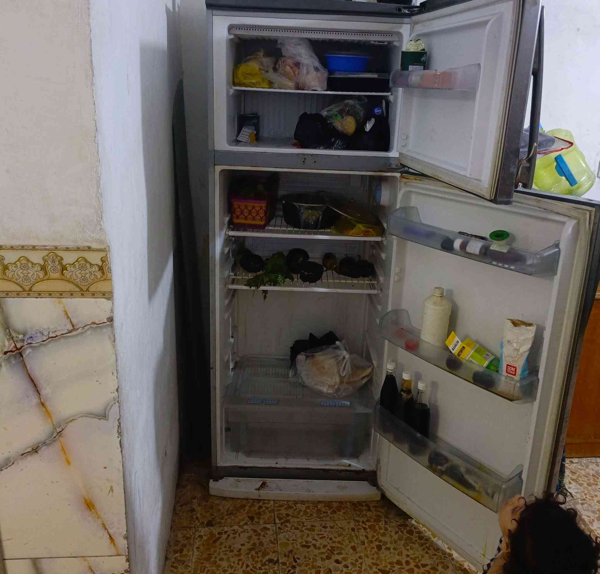 ثلاجه حجم كبير مستخدمه سنتين فقط مشحونه غاز
تبريد وتجميد فول نضيفه مكانها بغداد الحريه 
السعر 250 التواصل ***********
