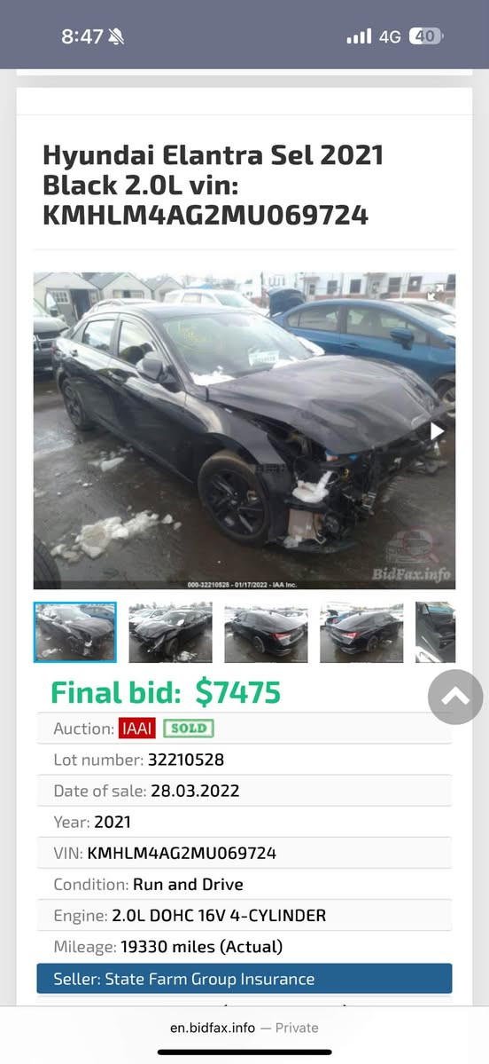 🚘 للبيع هيونداي إلنترا 2021 – وارد أمريكي 🇺🇸
🔹 الموديل: 2021
🔹 الوارد: أمريكي
🔹 المحرك: 2000 بنزين
🔹 الرقم: أربيل جديد
🔹 السنوية: غير منتهية
💰 السعر:118 وبيهه مجال قليل 

⭐ المواصفات:
✅ بصمة وتشغيل زر
✅ تشغيل عن بُعد
✅ رادار
✅ مثبت سرعة
✅ تحكم ستيرن
✅ كاميرا خلفية بلادي
✅ شاشة لمس
✅ ومواصفات أخرى

🔧 الأضرار بكل وضوح:
🔸 البنيد مبدل
🔸 جاملغ جهة السائق بارد قليل بدون صبغ
🔸 باب السائق بارد قليل بدون صبغ
🔸 السيارة نظيفة
🔸مرفق السونار
📍مكاني المنصور 
رقمي ***********
