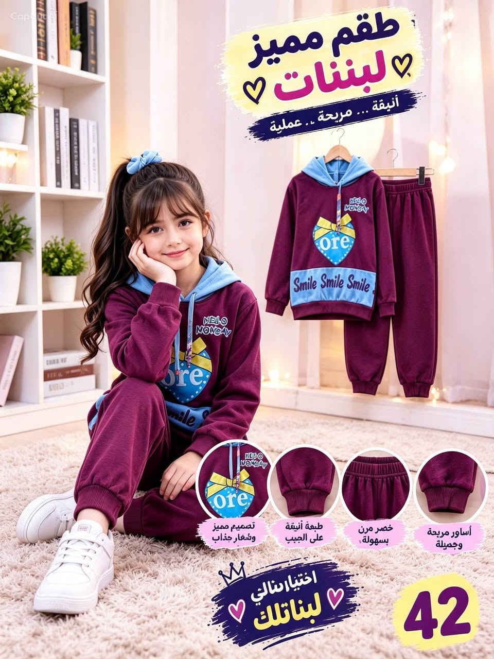 السلام عليكم... 
عالم النخبة مرحبا بكم 
الاستفسار والحجز  ***********
  الخدمات توصيل جميع محافظات العراق  وتوصيل بغداد

نص مكتوب في الصور:
- عالم النخبة مستلزمات النخبة 🤍 راحة وأناقة وفي كل خطوة تفاصيل مميزة تصميم مميز وشعار غير تقليدي خامات صانع 🤍 ألوان مريحة
- CapCut طقم مميز لبنات ♡ أنيقة ... مريحة . . عملية تصميم مميز وشعار جذاب طبعة أنيقة على الجيب خصر مرن بسهولة أساور مريحة وجميلة اختيارنا لي بناتك ♡ 42
- راحة وأناقة في كل خطوة قياس 38 بناتي
- قياس 38 بناتي تصميم مميز وألوان جذابة تفاصيل دقيقة وجودة عالية أساور مريحة وتطر متقن قبعة مزدوجة مع رباط تصميم صبيح ولا شعار فورتانشي سياسة عالية الجودة الحز لينت
- طقم مميز لبنات ♡ أنيقة .. مريحة .. عملية قماش قطن مريح جودة عالية مناسب للاستخدام اليومي تصميم عصري وجذاب قياس 42 بناتي طبعة أنيقة على الجيب اختيار مثالي لبناتك ♡