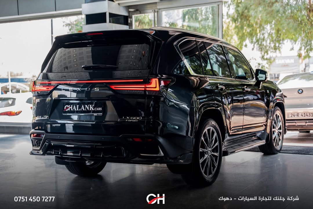 Lexus LX600 F Sport F1

السنة: 2024
الممشى: 29,000 كم
الحالة: ضمان شركة SAS
الموقع: دهوك

المحرك ونظام الدفع:

* محرك V6 سعة 3.4 لتر Twin-Turbo
* القوة: 409 حصان
* العزم: 650 نيوتن متر
* ناقل حركة أوتوماتيك 10 سرعات
* نظام دفع 4WD

المواصفات:

* فئة F Sport F1
* شاشة وسطية كبيرة
* شاشة معلومات للسائق
* Apple CarPlay + Android Auto
* كاميرات 360°
* حساسات أمامية وخلفية
* رادار أمامي
* مقاعد جلد رياضية
* مقاعد أمامية كهربائية مع ذاكرة
* تدفئة وتبريد المقاعد
* فتحة سقف بانوراما
* نظام صوت Mark Levinson
* دخول وتشغيل ذكي
* إضاءة داخلية Ambient Lighting
* Head-Up Display
* أنظمة أمان ومساعدة السائق
* مصابيح LED
* جنوط F Sport

📞 ***********
شركة جلنك وليد صبري – دهوك

#Chalank_cars_duhok

نص مكتوب في الصور:
- *********** CH شركة چلنك لتجارة السيارات - دهوك
- *********** شركة چلنك لتجارة السيارات - دهوك