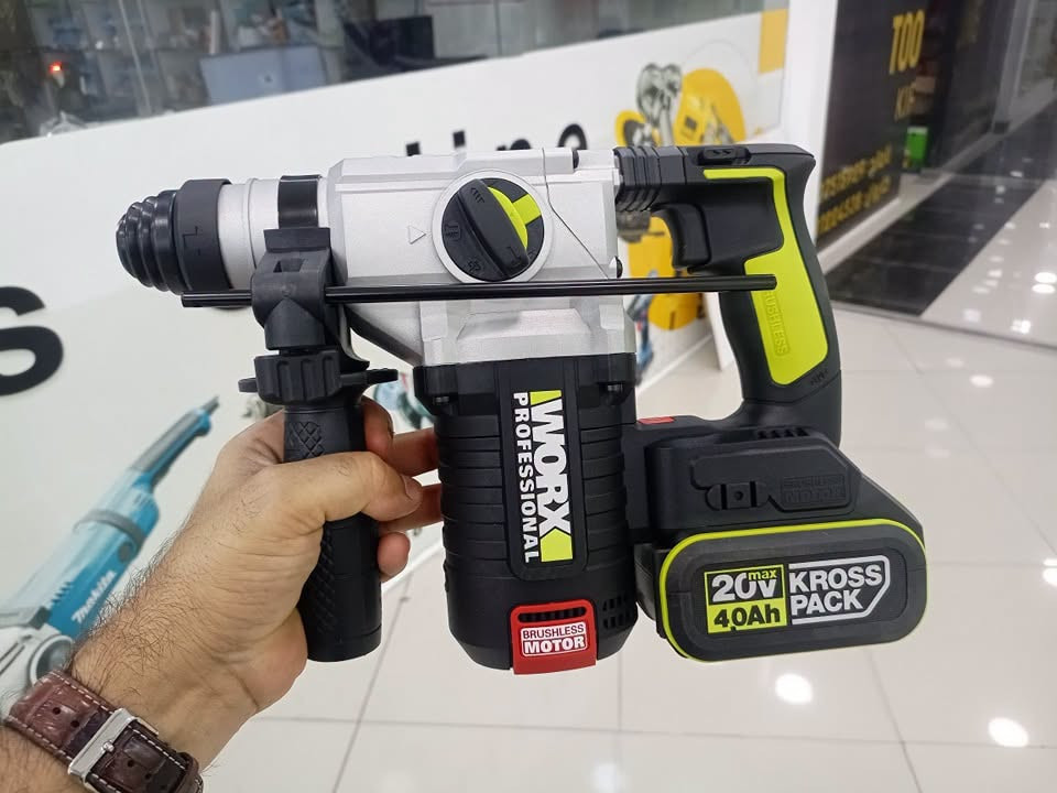 دريل همر • WORX اصلي • بطاريتين 4أمبير