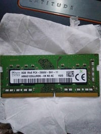 رام: 8GB ddr4 سرعه: 2666 شركه :SK hunix مستعمل شهر واحد فقط بعده جديد ...