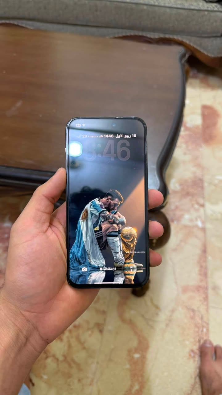 ايفون  14 برو ماكس لون اسود ☑️

بطاريه 85🔋

جهاز مبدل ضهر اصلي فقط☑️

جهاز كفاله حته من شخط ☑️ 

سعر 735 وبيه مجال بسيط ☑️ اتصال ***********
