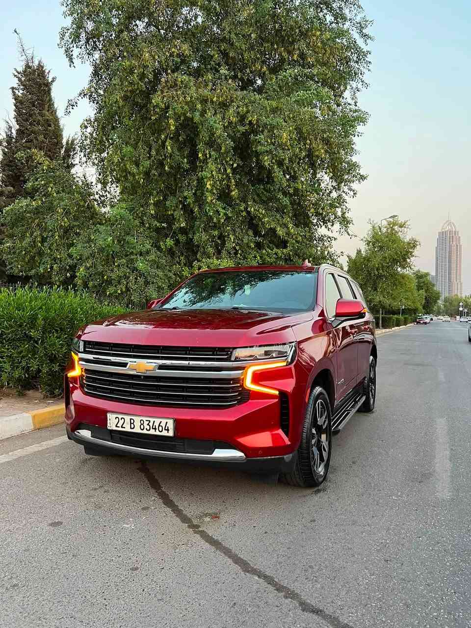 سلام عليكم
Chevrolet Tahoe Lt 2021
فرل مواصفات ١/١ 
قطعتين و نص صبغ سيارة 
بدون دواخل 
سيارة جديد مابي ربع دينار مصرف 
ماشي ٧٢ الف 
سعر ٣٥٣ ورقة مجال 
مكان اربيل 
واتساب ***********
