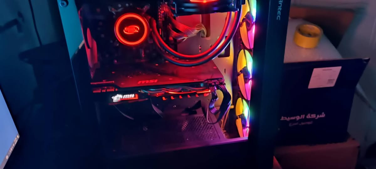 متوفر كيس مرتب نضيف ١٠٠٪
I5 10400f
Deep CooL 120mm  مبرد مائي 
Mb.b460m hdv
Ram Corsair 16 3200 1x16 no rgb
Gtx 1070 ti 8gb msi 
Ssd sata 500gb
Ssd sata 500gb
Power supply 650 aigo+80plas bronze 
Case fntec 4 fan  rgb
٦٠٠ الف قفل بدون عمله 
واذا تريد ماوس ريد دراكون اريجبي وكيبورد حجم ٣٠ ميكانيكي اريجبي ينضاف على السعر ٢٠ الف فقط 
متوفر توصيل لكل العراق بسعر ٦ الف 
*********** واتس اب او اتصال
