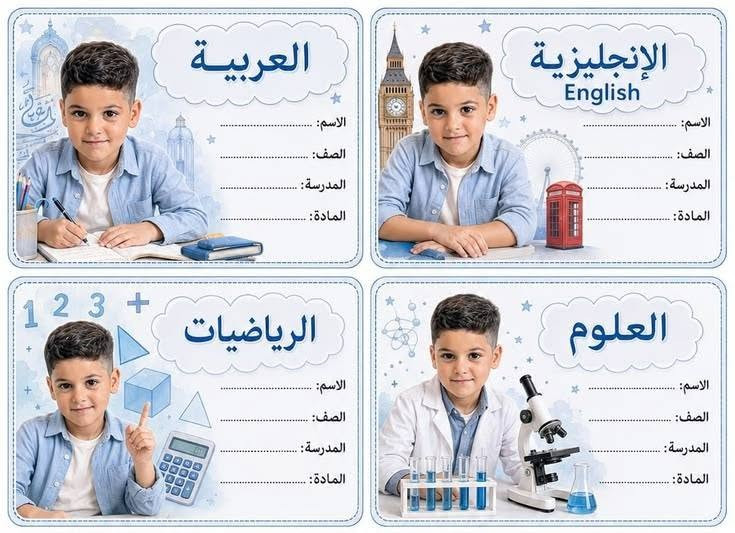 فرح طفلك التلميذ بطبع الصور على الدفاتر وطبع ستيكرات اسماء حسب الطلب 
سواء كانت صور شخصية او صور شخصيات كارتونية 

باحجام مختلفة  واسعار مناسبة 

كل ماهو جديد تجدونه في مطبعة الابرار 
للاستفسار : ***********

او مراسلة الصفحة 

العنوان: الشرقاط .قرية شكرا. توصيل جميع محافظات

نص مكتوب في الصور:
- اللغة العربية الاسم: الصف: المدرسة: المادة: لغة انجليزية ABC الاسم: الصف: المدرسة: المادة: رياضيات 1 2 3 4 الاسم: الصف: المدرسة: المادة: علوم الاسم: الصف: المدرسة: المادة: اجتماعيات الاسم: الصف: المدرسة: المادة: التربية الفنية الاسم: الصف: المدرسة: المادة: اللغة الاسلامية الاسم: الصف: المدرسة: المادة: كتاب تركماني الاسم: الصف: المدرسة: المادة:
- الاسم : الصف : المادة :
- اللغة العربية الاسم: الصف: المدرسة: المادة: اللغة الانكليزية English الاسم: الصف: المدرسة: المادة: الرياضيات الاسم: الصف: المدرسة: المادة: العلوم الاسم: الصف: المدرسة: المادة: اللغة العربية الاسم: الصف: المدرسة: المادة: اللغة الانكليزية English الاسم: الصف: المدرسة: المادة: الرياضيات الاسم: الصف: المدرسة: المادة: العلوم الاسم: الصف: المدرسة: المادة:
- الاسم :
- الصف :
- المادة :
- المدرسة :