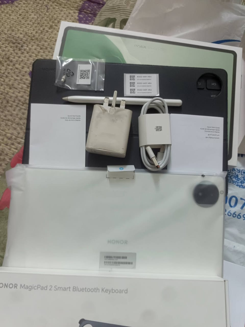 Honor magic pad2
هونر ماجك باد2
مستعمل نظافة ٩٠//١٠٠
كامل ملحقاتة الاصلية ويا
شاحنة كارتونية كيبورد
اشتريتة للدراسة للسادس من شركة الأماني
خلصت اريد ابيعة
................
بس بي خدوش من فوك  بلشاصي مصورهن

................
معالج سناب دراكون8جين3 
Snapdragon 8s Gen 3
.................
شاشة اوليد OLEDتردد144
بطارية 10050 عشرةالف ملي أمبير 
......................
ببجي 120فريم 

سعرر700 بي مجال كربلاء 
***********

