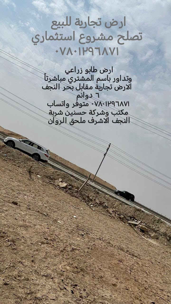 بحر النجف • ٦ دونم • طابو زراعي