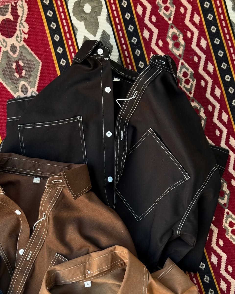 ⁨ قميص كتان بستايليـن 🤍
قماش ولا غلطة .
قياسات | L , xl , 2xl , 3xl 
 
 
#اكسبلور #العراق #ازياء #ملابس #قميص⁩
