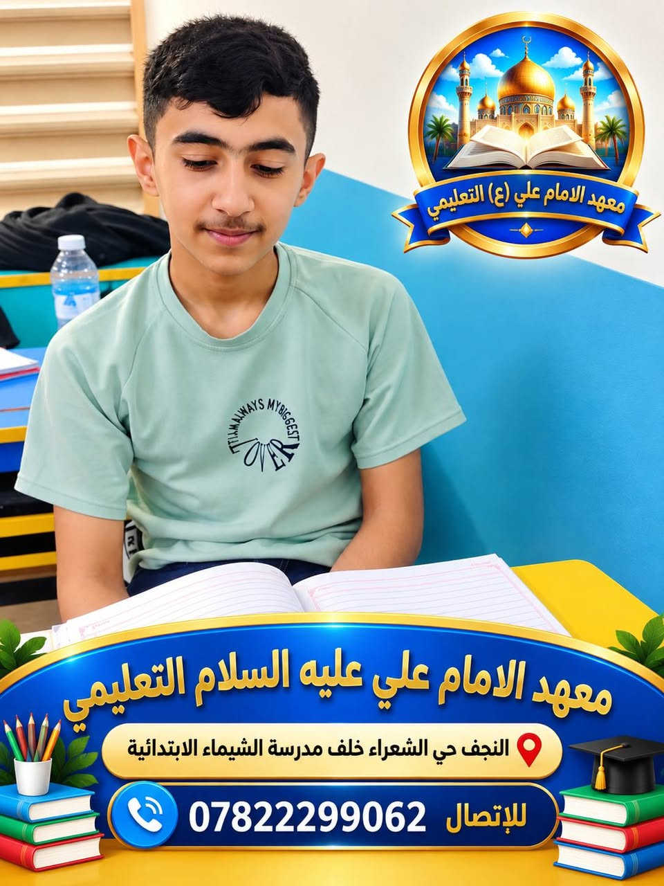✨📸 هُنا تبدأ حكاية التفوّق والنجاح 🌟

لقطات من أجواء الدراسة في معهد الإمام علي عليه السلام التعليمي 📚
همةٌ واجتهاد، وخطواتٌ واثقة نحو مستقبلٍ متميّز 🤍

📢 التسجيل مستمر
لا تفوّتوا الفرصة، وسجّلوا أبناءكم معنا ليكونوا جزءًا من رحلة التميّز والنجاح ✨
📍 النجف الأشرف – حي الشعراء – خلف مدرسة الشيماء الابتدائية
📞 للتسجيل والاستفسار: ***********
