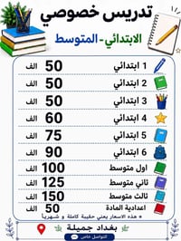 تدريس خصوصي • جميلة محلة • زقاق ٥٤