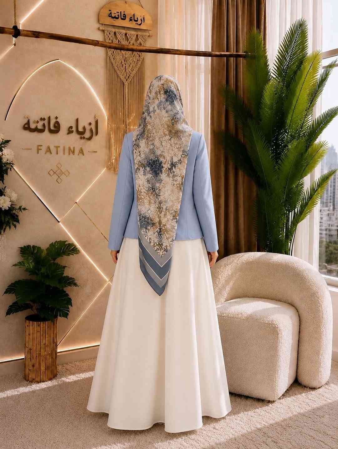 ازياء فاتنة
كوستم جميل وفخم للمحجبات 
فصال محتشم 
مكون مـטּ قطعتين فستان هاينك كلوش وسترة قصيرة 
موديلات فاتنة… ماتتفوت 
حصراً من ماركة فاتنة 
• طول الفستان 150 سم 
• فصال كلوش 
• طول السترة 70 سم 
• ⁠فصالها ابو السمجة 
• تنطي مظهر انحف باللبس
• ⁠ ✨الضهر عدل
قطعة تبقى وياج سنين وما تبطل موديلها 👌

متوفر حالياً بكمية محدودة
راسلينا خاص واحجزي بسرعة قبل النفاذ 💌

#ازياء_فاتنة⁩⁩
قالب راهي 
___________________________ 
🖊️ االــخـــــــاامــة (: 
كريب الروزالين ) :- هو احد انواع الاقمشة الممتازة الي ماسكة نفسها وماتلزك ؏ــلى الجسم ولا يخيل وميحتاج الى كوي بس شي بسيط
❥❥ ─── ❥❥ ❥❥ ─── ❥❥

القياسات القياسات 1/2/3/4 

🌱قياس 1):- 
تلبس وزن من 70 الى 80 كــــيـلـو ⚖️ 
يعني يلبس قياس. 40 . 42. 44 

🌱قياس 2 ):- 
تلبس وزن من 80 الى 90 كــــيـلـو ⚖️ 
يعني يلبس قياس. 46. 48 

🌱قياس 3):- 
تلبس وزن من 90 الى 100 كــــيـلـو ⚖️ 
يعني يلبس قياس. 50 . 52 

🌱قياس 4):- 
تلبس وزن من 100 الى 120 كــــيـلـو ⚖️ 
يعني يلبس قياس. 54. 56. 58 

_______________________ 
ســــعـــر  الكوستم بـــ 65 الفــــﮯ 
مع الهدية 🎁 الشال او الربطة 
________________________ 
للحجز والاستفسار المراسلة ؏ــلى الواتساب :- ***********
***********
