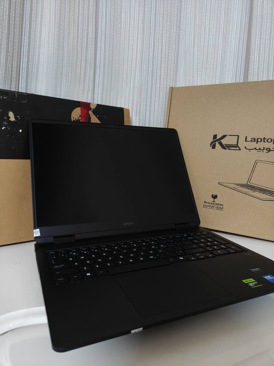 🚀 للبيع: OMEN Gaming Laptop 16 (بحالة Open Box - جديد تماماً بسعر جملة🔥)
💻 المواصفات الاحترافية (Specifications):
🧠 CPU: Intel® Core™ 7 240H ⚡

🎮 GPU: NVIDIA® GeForce RTX™ 5070 (8GB GDDR6) 🚀

🔋 RAM: 16GB DDR5 (5200 MT/s)

💾 Storage: 1TB PCIe® Gen4 NVMe™ SSD

🖥️ Display: 16.0" FHD+ (1920x1200) 🎯

⌨️ Keyboard: White Backlight Keyboard
💿 OS: Original Windows 11 Home 🔷

✨ حالة الجهاز:
Open Box / Like New (جديد تماماً - أصلية بالكامل 📦):

📞 للتواصل (واتساب أو ماسنجر):

📱 رقم الهاتف: ***********

📍 العنوان: كركوك - بنجا علي (کەرکوک - پەنجا عەلی)

🏢 شركة خوبيب للابتوبات - Khubaib Laptops
