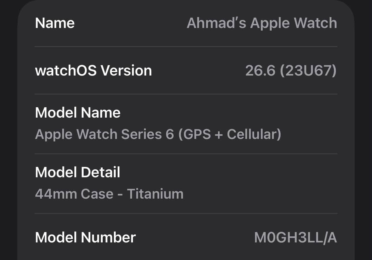 Apple watch seires 6 44 mm GPS cellular
هذا النوع يختلف، هذا خاص ومن نوع تيتانيوم."

ساعة ابل جیل سادس 44 ملم  GPSو esim cellularحجم مرغوب بطریة 81 ساعة کامل باکیج موجود  بدون کارتون  6 سیر موجود  2 سیر سبورت نایک 2 سیر سبورت ئەدمینلایت 1 سیر شریکة 1 سیر سیدات کل بشرط ساعة نضافة 100%  

تأكد من عدم حصولك على هذا التيتانيوم النادر والنقي بهذا السعر.

سعر قفل قفل 160 الف 
*********** 
اکو توصیل کل محافضات عراق
